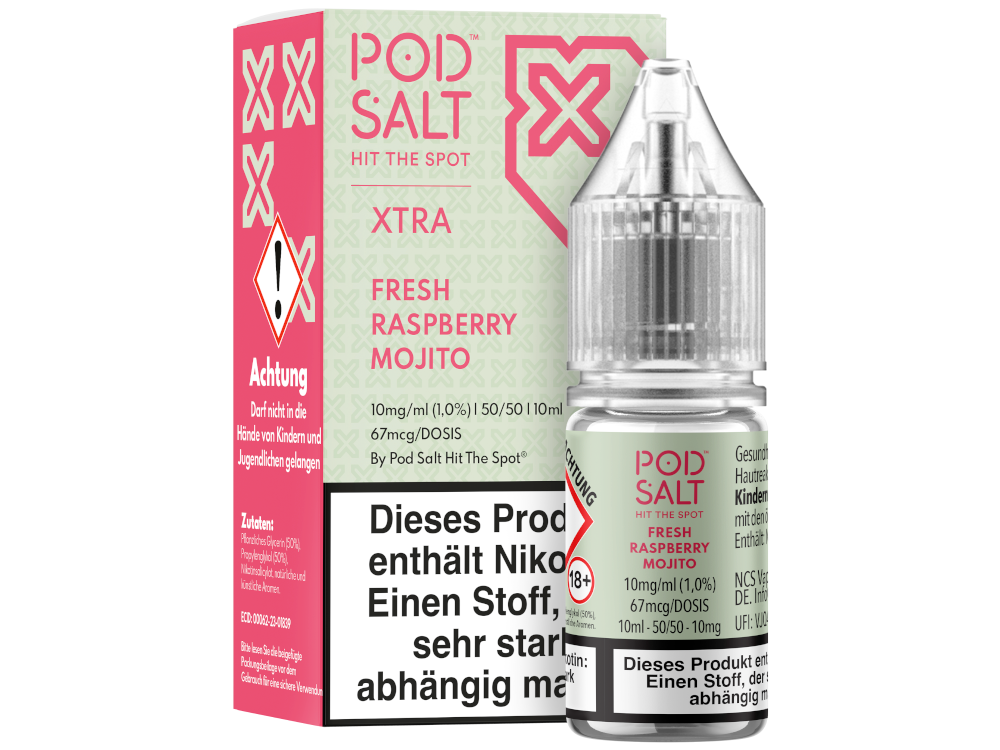 Pod Salt X - Nikotinsalz Liquid  - Fresh Raspberry Mojito