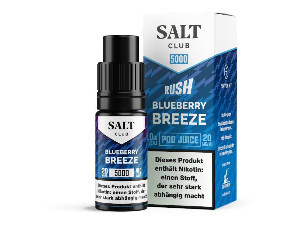 Salt Club - 5000 - Nikotinsalz Liquid 20 mg/ml - Blueberry Breeze