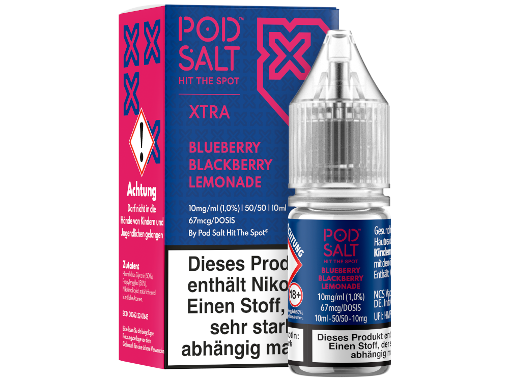 Pod Salt X - Nikotinsalz Liquid  - Blueberry Blackberry Lemonade