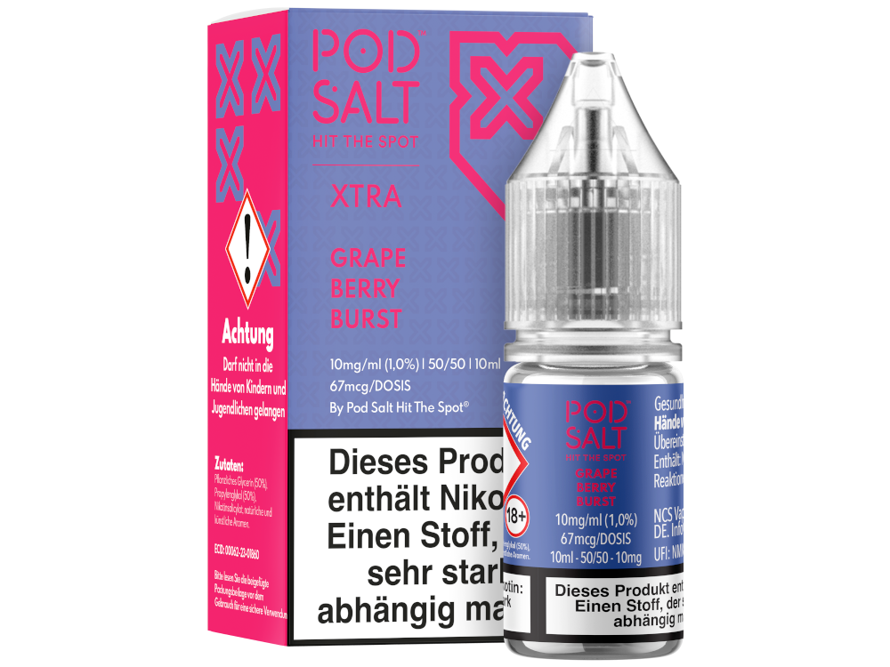 Pod Salt X - Nikotinsalz Liquid  - Grape Berry Burst