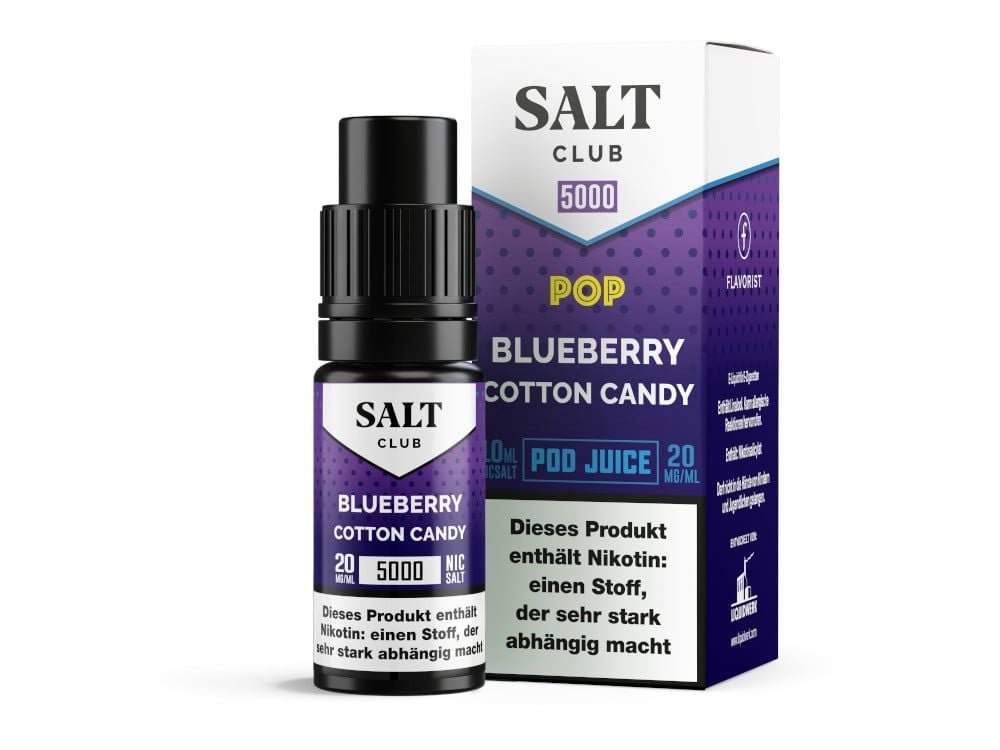 Salt Club - 5000 - Nikotinsalz Liquid 20 mg/ml - Blueberry Cotton Candy