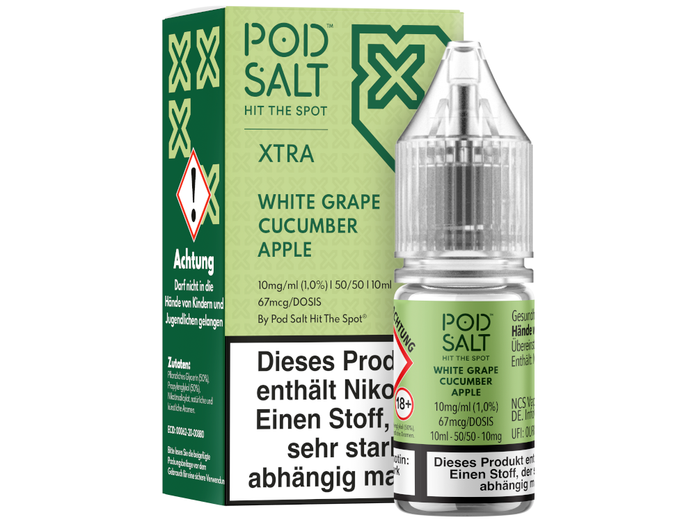 Pod Salt X - Nikotinsalz Liquid  - White Grape Cucumber Apple