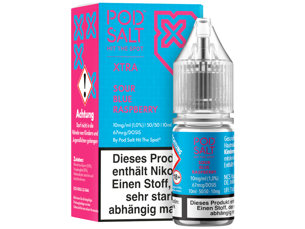 Pod Salt X - Nikotinsalz Liquid  - Sour Blue Raspberry