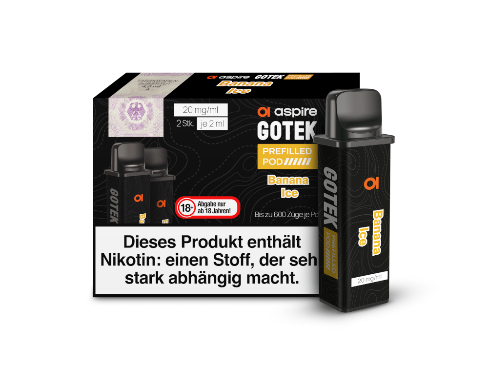 Aspire - GoTek Pod 20 mg/ml (2 Stück pro Packung) - Banana Ice