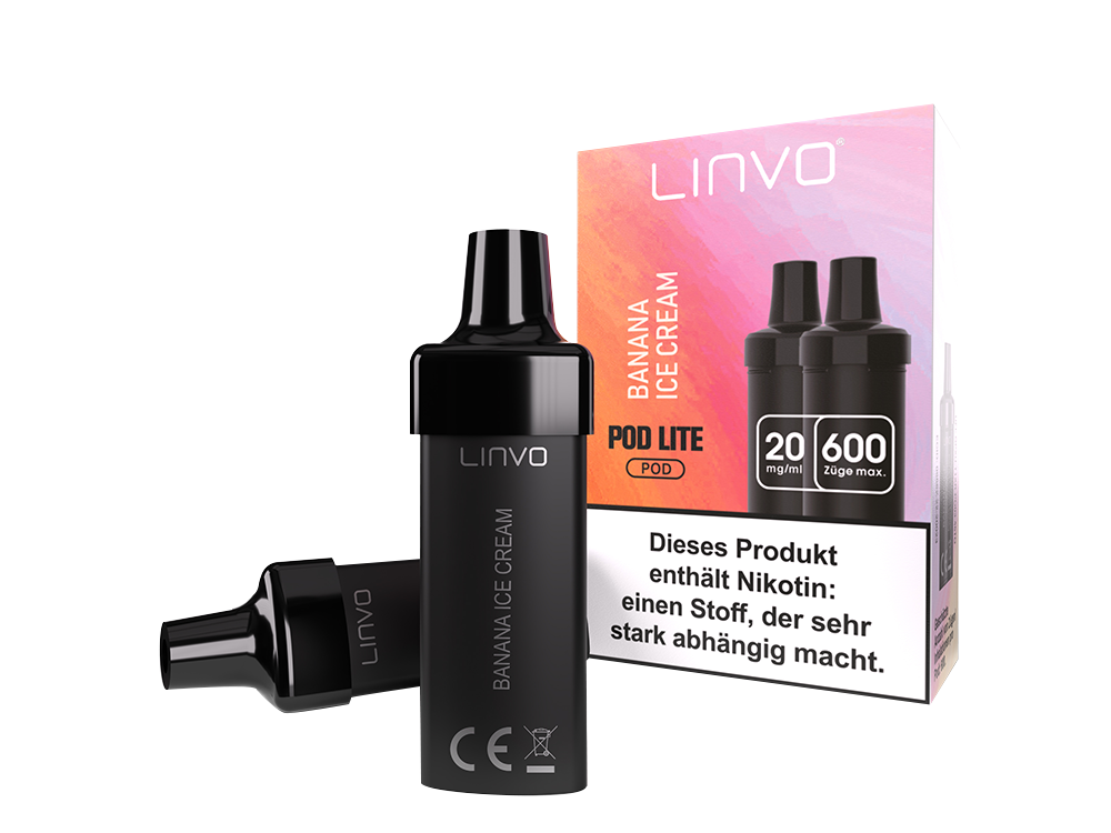 Linvo - Pod Lite Cartridge (2 Stück pro Packung) - Banana Ice Cream