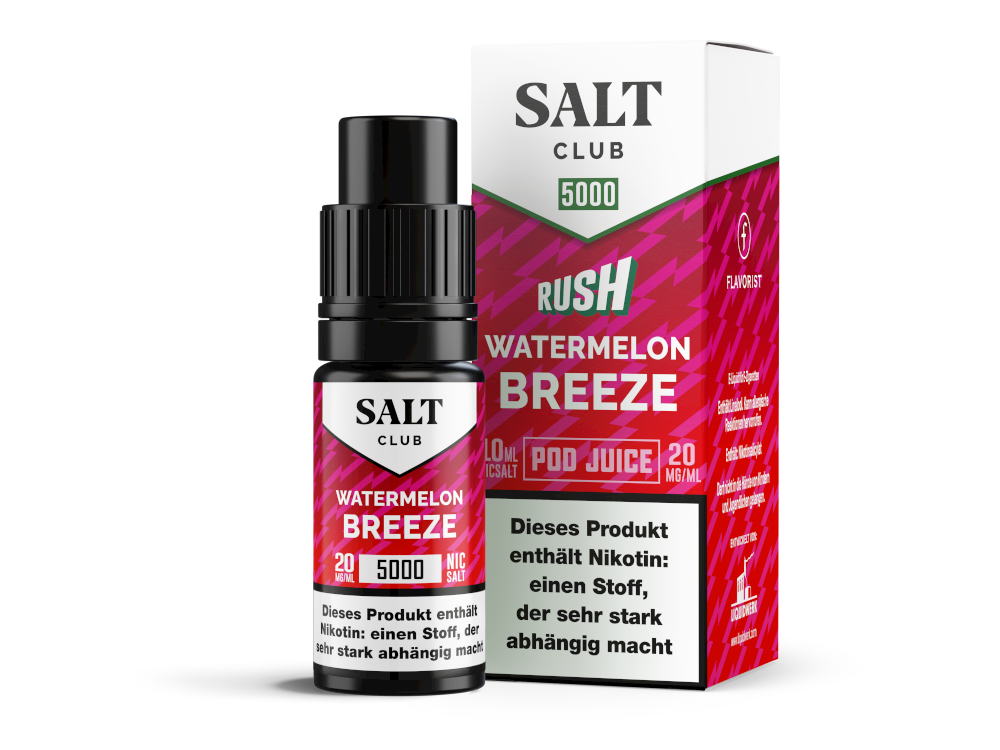 Salt Club - 5000 - Nikotinsalz Liquid 20 mg/ml - Watermelon Breeze