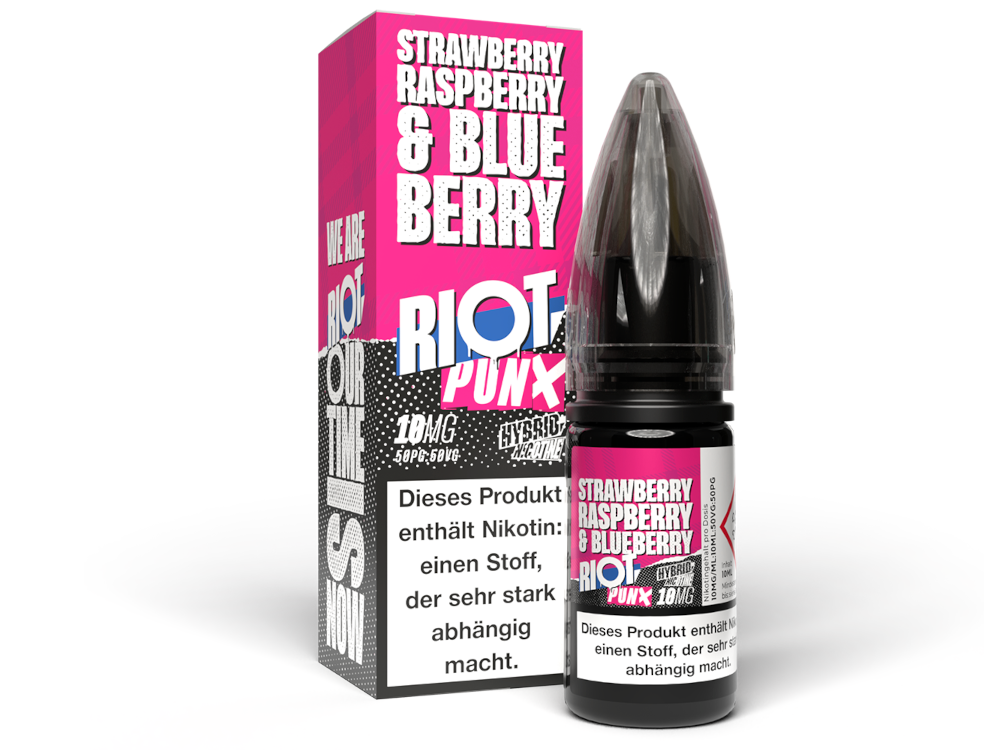 Riot Squad - PUNX - Hybrid Nikotinsalz Liquid - Strawberry, Raspberry & Blueberry