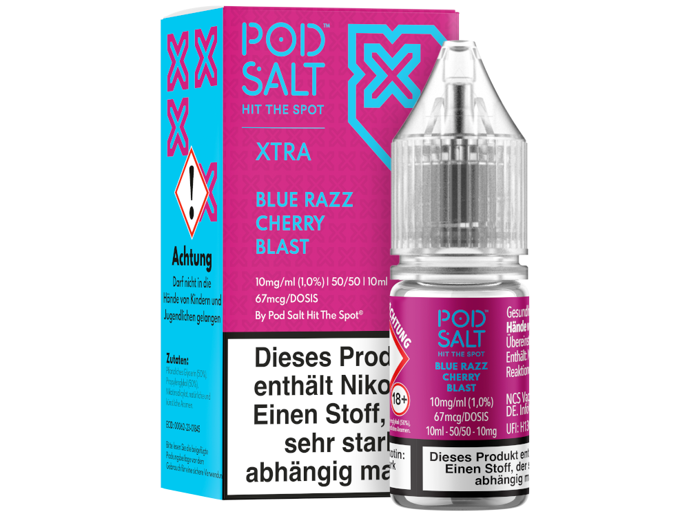 Pod Salt X - Nikotinsalz Liquid  - Blue Razz Cherry Blast