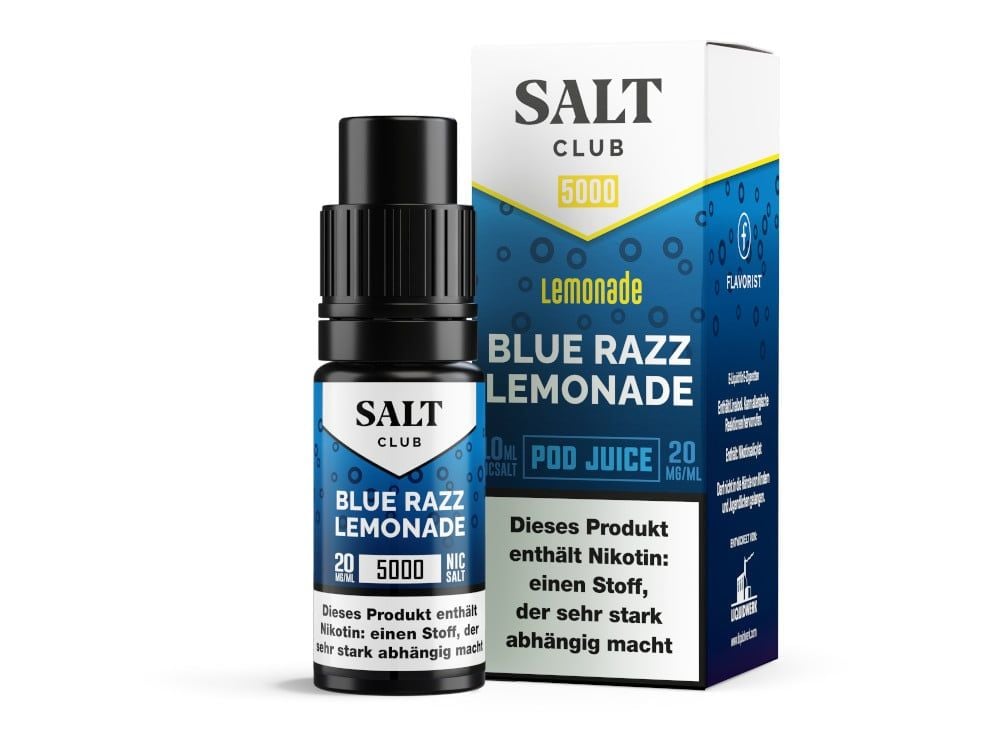 Salt Club - 5000 - Nikotinsalz Liquid 20 mg/ml - Blue Razz Lemonade