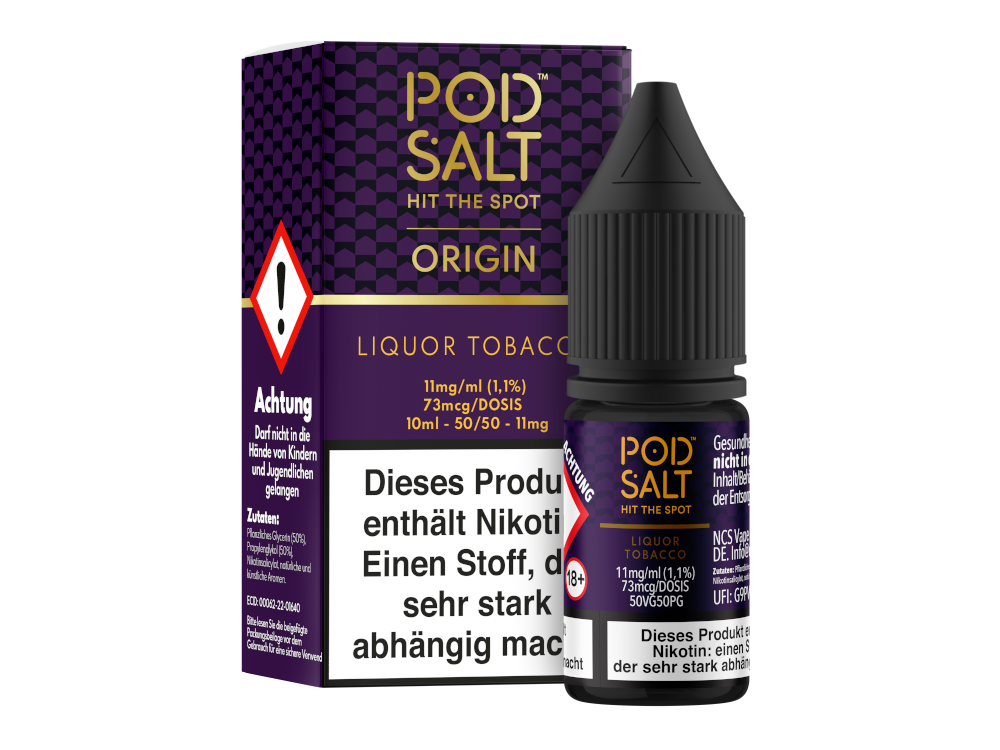 Pod Salt Origin - Liquor Tobacco - Nikotinsalz Liquid