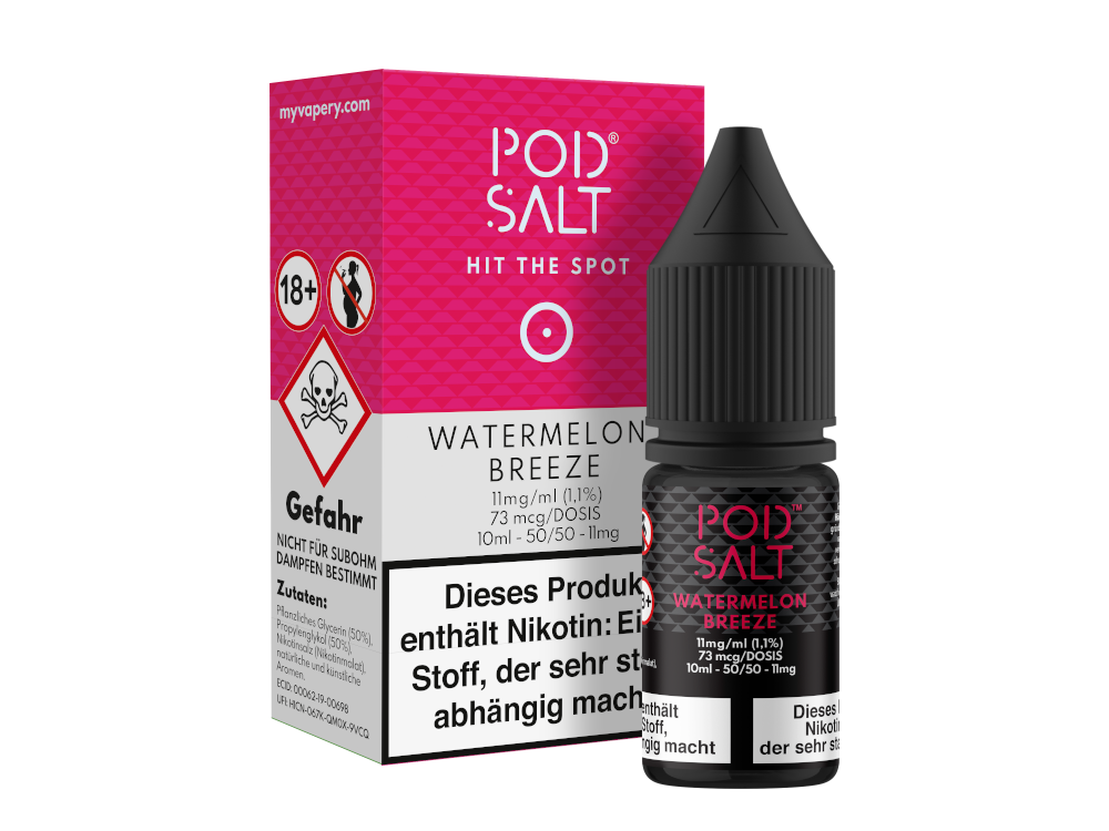 Pod Salt - Watermelon Breeze - Nikotinsalz Liquid 