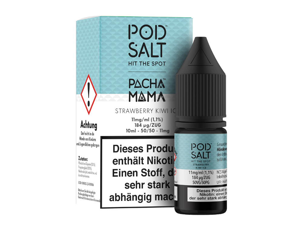 Pod Salt Fusion - Strawberry Kiwi Ice - Nikotinsalz Liquid 