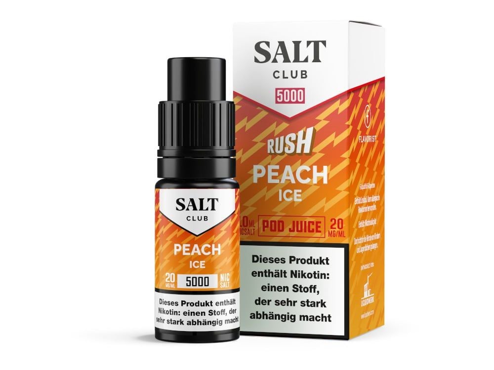 Salt Club - 5000 - Nikotinsalz Liquid 20 mg/ml - Peach Ice