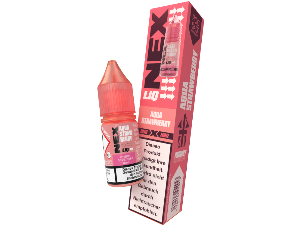 Pod Salt - NexLiq - Nikotinsalz Liquid - Aqua Strawberry